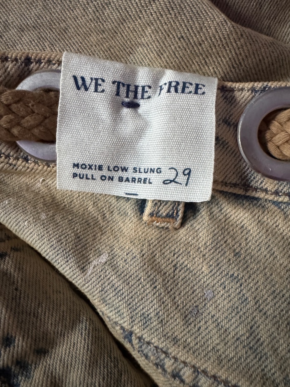 NWOT - Free People - Moxie Low Slung Pull-On Barrel Jeans - Size 29 - Picture 7 of 8